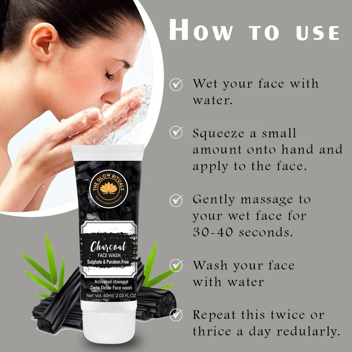 Charcoal face wash