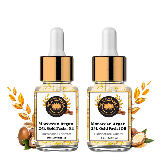 24 k gold leaf Moroccan argan oil (Pack of 2)