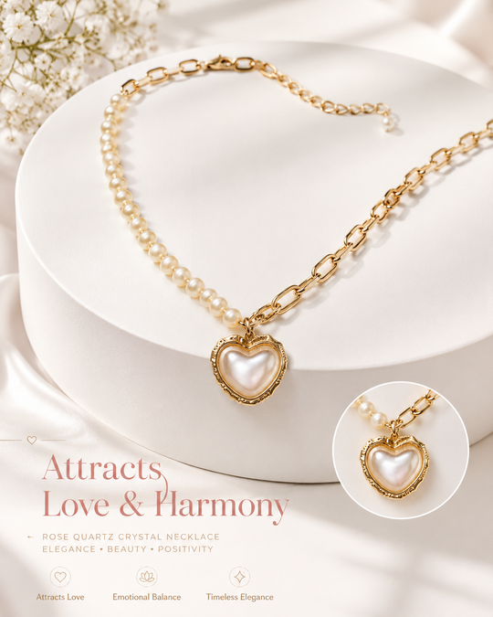 Pearl Heart Charm Necklace