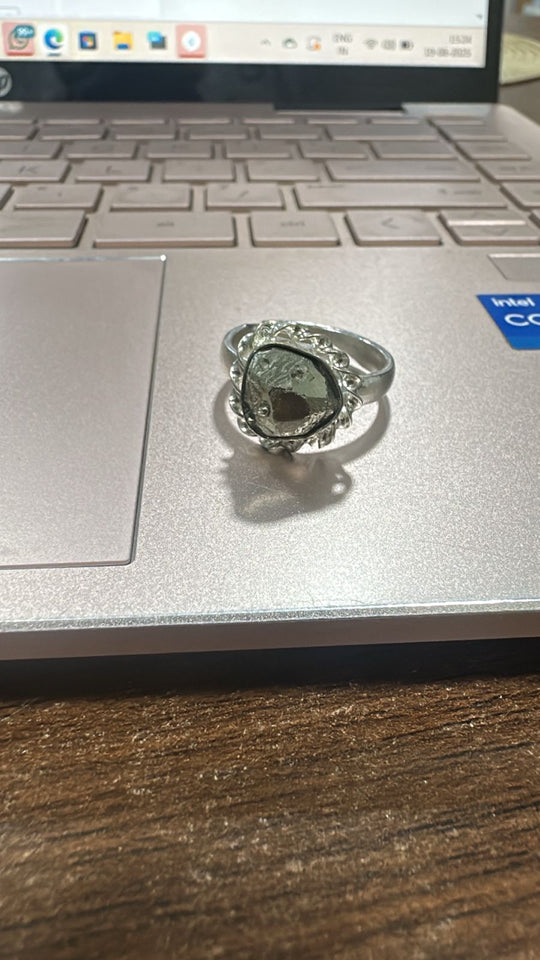 RAW PYRITE RING HANDMADE