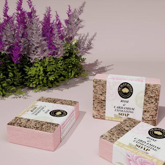 ROSE & CARDAMOM Exfoliating Soap (Pack of 3)